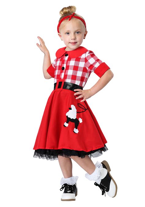Girls Toddler 50s Darling Costume Dress Decade Costumes