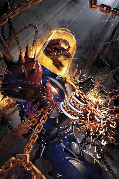 Revenge Of The Cosmic Ghost Rider Clayton Crain Arte De Marvel Dibujos Marvel Arte De C Mics