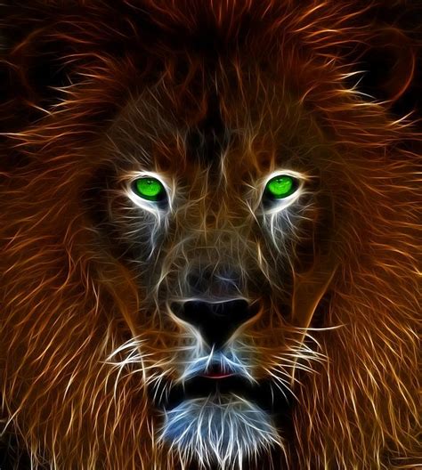 Fractal Lion Animal Illustration Art Lion Art Animal Art