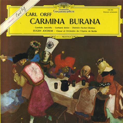 Carl Orff Carmina Burana Vinyl Eugen Jochum Chorus And Orchestra