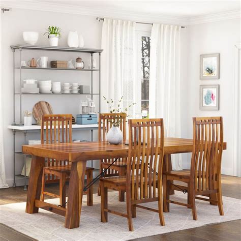 A traditional room is characteristic of a 17th or 18th century home. Lincoln 5pc Transitional Dining Room Table & Chair Set