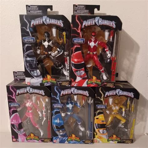 Mighty Morphin Power Rangers Legacy Figures Limited Edition Metallic