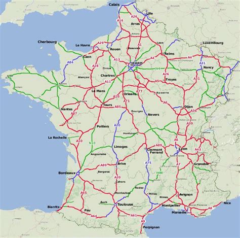 Review Of Autoroute Map Of France Pictures Map Of France To Print