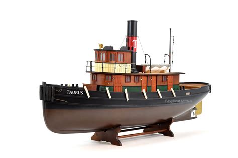 Taurus Tugboat Handmade Wooden Boat Model 37 Rc Ready Etsy