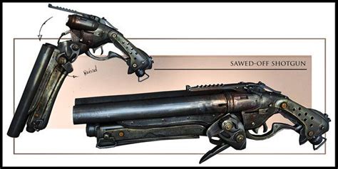 Sawn Off Shotty Arma Steampunk Steampunk Weapons Sci Fi Weapons