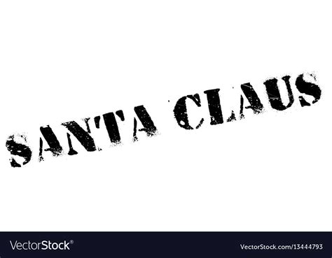 Santa Claus Rubber Stamp Royalty Free Vector Image