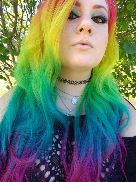 Rainbow Hair Ive Been Dyeing It Like This Myself Since 2011