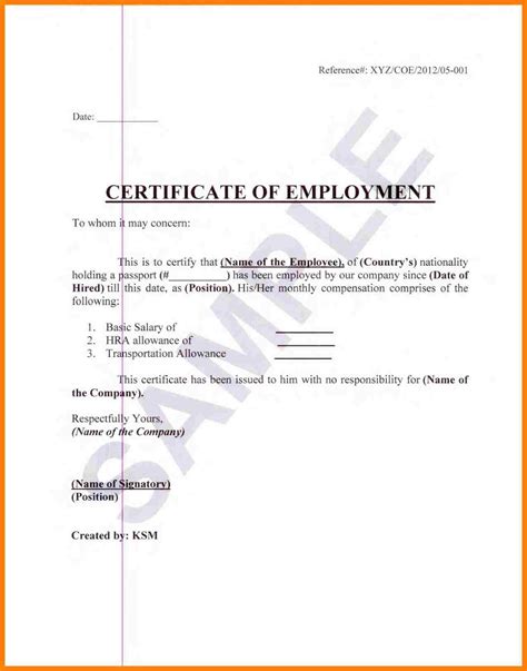 Sample Certification Employment Certificate Tugon Med Clinic Amp