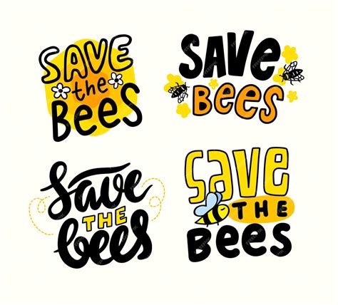 Premium Vector Set Of Banners Save The Bees Creative Design Elements