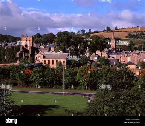 Kelso Abbey And Town Roxburghshire Scottish Borders Stock Photo Alamy
