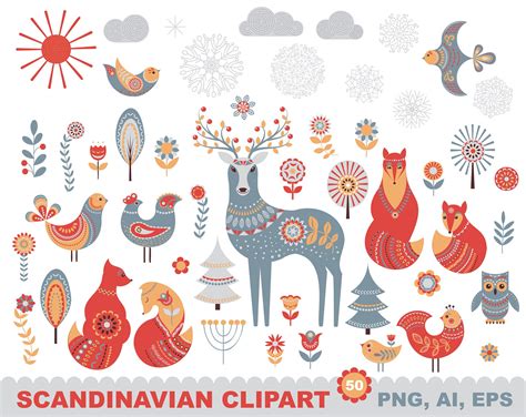 Scandinavian Cliparts On Etsy On Behance