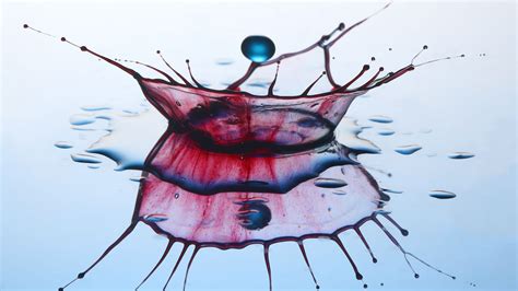 Download Wallpaper 1920x1080 Drop Splash Spray Liquid Reflection