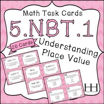 This collection of worksheets focusses on helping kids practice the numbers 1 through 10 specifically. 5.NBT.1 Task Cards: Comparing Place Value by Hannah ...