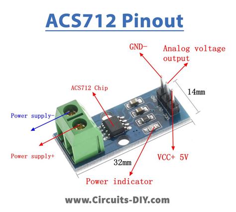 Acs712 20a Current Sensor Module