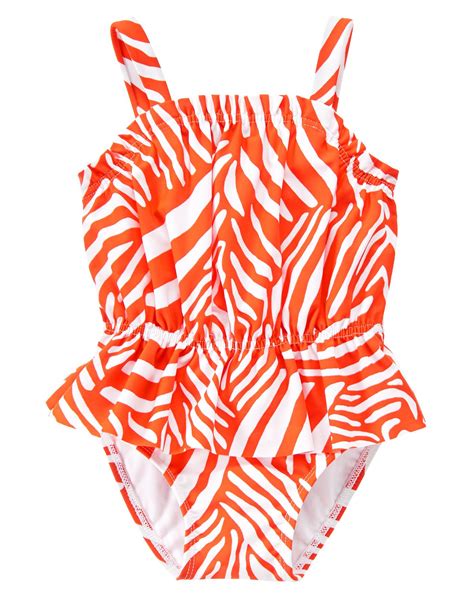 Ruffle Zebra One Piece Swimsuit Toddler Girl Outfits Girls One Piece