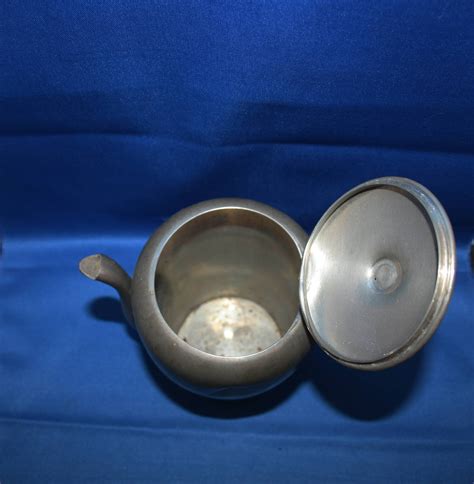 Vintage Pewter Coffee Pot Teapot Marked Genuine Pewter Circa 1920s