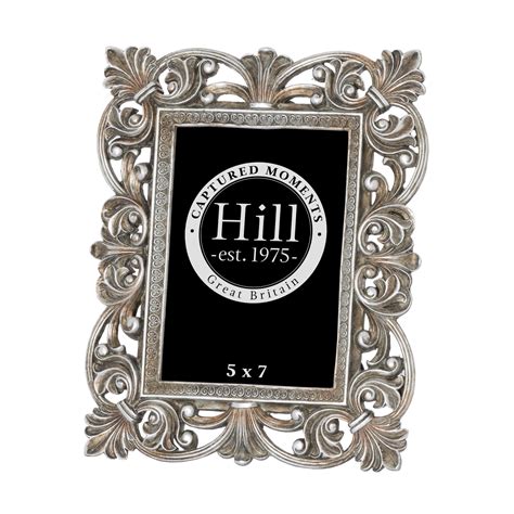 Antique silver fleur de lis decorative frame 5x7 | Wholesale by Hill Interiors