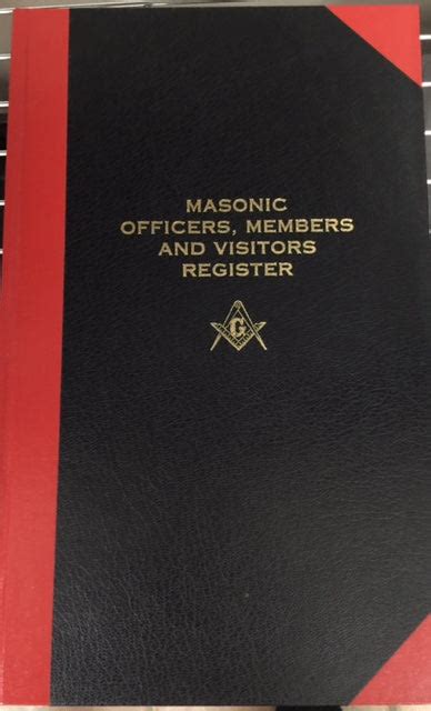 D9938 Member Visitor Register Dean Masonic Supply Blue Lodge Aprons