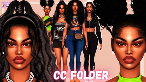 Sims 4 Urban Female Hair Cc Haul Cc Folder 300 Items 🔥 Youtube A34