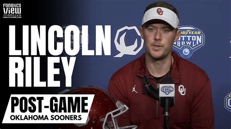 Lincoln Riley On Message To Kyle Trask Sooners Cotton Bowl Win Vs