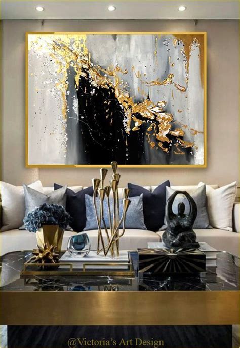 Oil Paintings Modern Gold Living Room Decor Gold Living Room Living