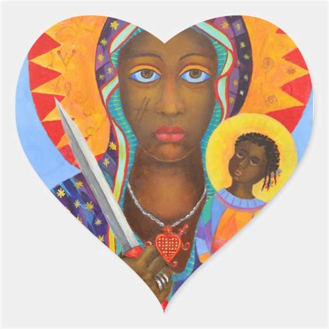 Erzulie Dantor Voodoo Love Goddess Religion Haiti Heart Sticker
