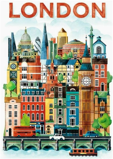 London Travel Poster Vintage