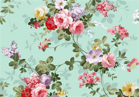Beautiful Vintage Pink And Red Roses Textile Vector Background