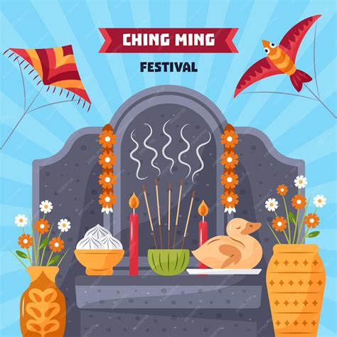 Free Vector Hand Drawn Ching Ming Festival Illustration