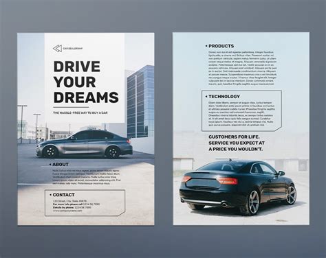 Car Dealership Flyer Template Instant Download Editable Design
