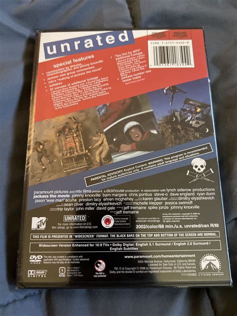 Jackass The Movie Dvd New Widescreen Unrated Special Edition Johnny