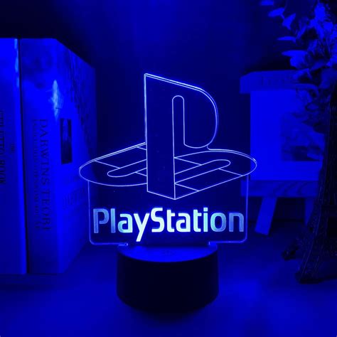 Playstation Ps Neon Led Night Light Decor For Desk With Touch Etsy