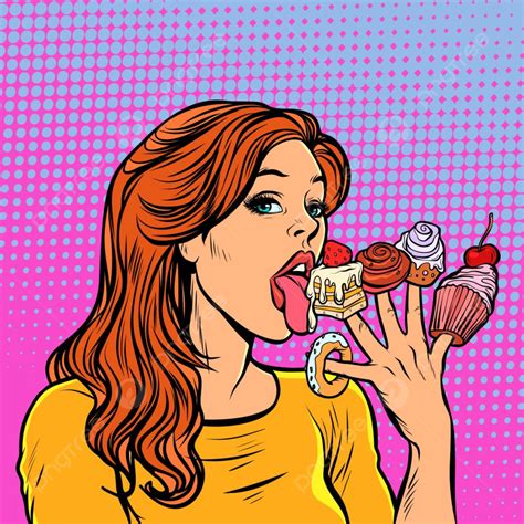Woman Licking Vector Hd Images Beautiful Woman Licking Sweets From Her