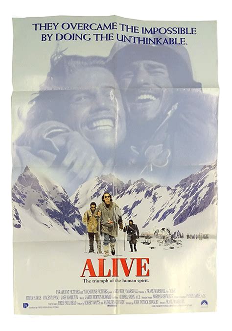 Original Film Poster Alive Cine Qua Non Independent Filmshop Alive Movie