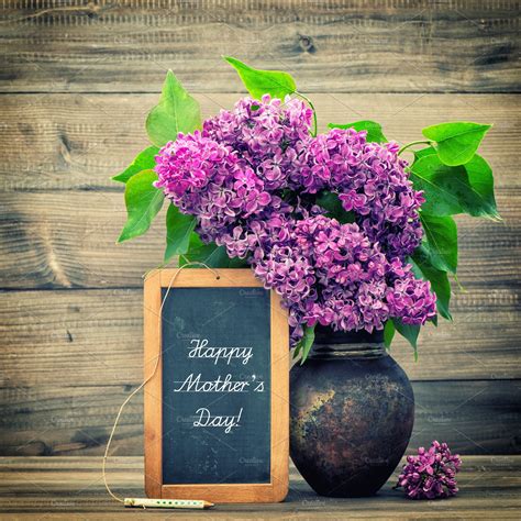 Collection by images & wishes. Lilac flowers. Happy Mother's Day! | High-Quality Holiday Stock Photos ~ Creative Market