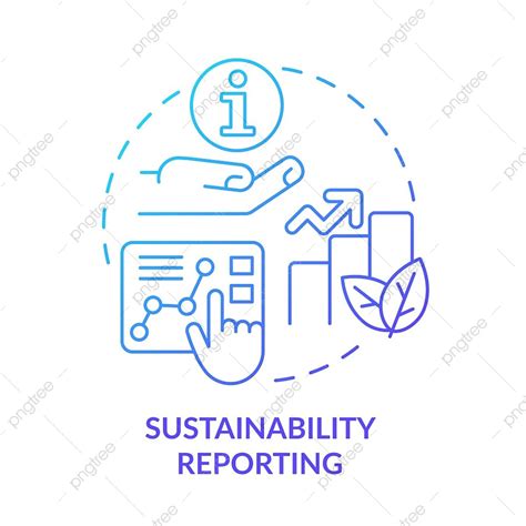 sustainability concept vector png images sustainability reporting blue gradient concept icon