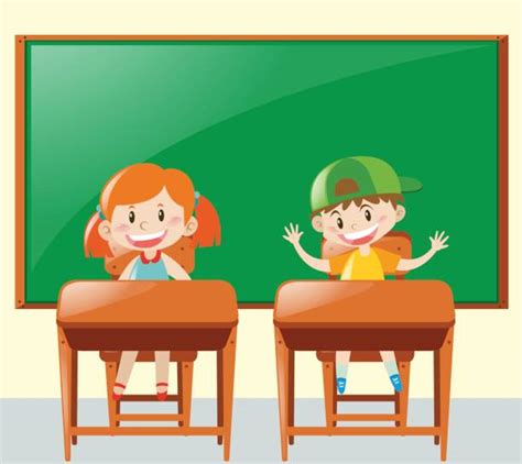 Student Sitting At Desk Clipart Pictures Illustrations Royalty Free