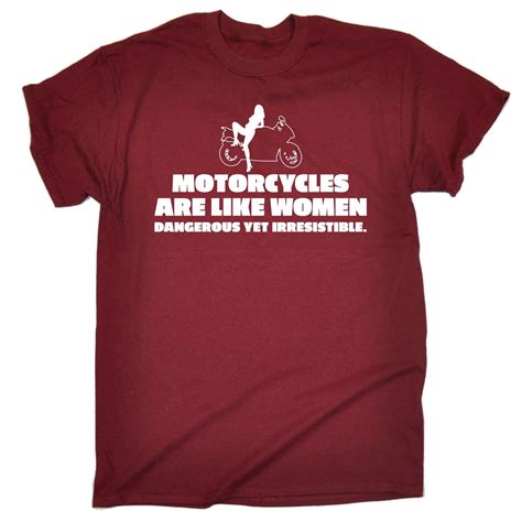 motorcycles are like womens t shirt biker rider motor top funny birthday t ebay