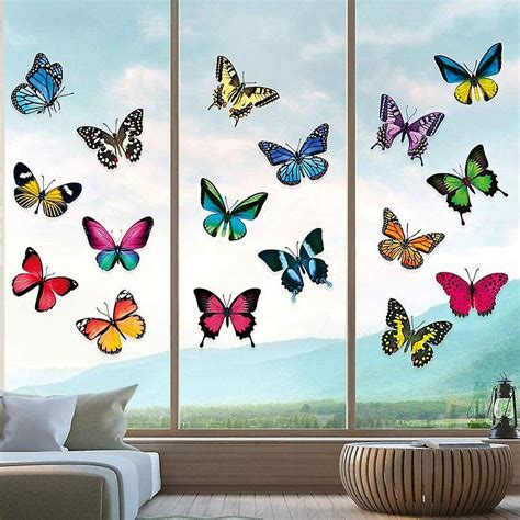 20 Anti Collision Adhesive Butterfly Window Window Stickers Prevent
