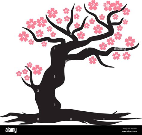 Sakura Tree Flower Logo Design Vector Template Stock Vector Image And Art