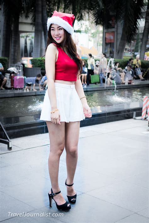 Pretty Model Santa Girl Bangkok Thailand 2014