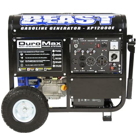 Charged via solar panel, a wall socket or car battery. The DuroMax Hybrid Dual Fuel XP12000E 12,000 Watt Generator offers the maximum versatility and ...