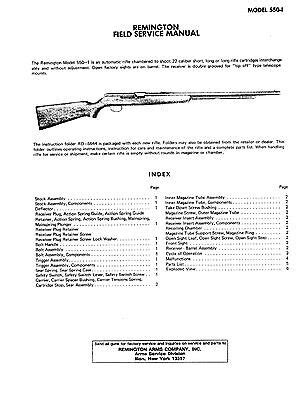 Remington Model 550 1 Gunsmith Manual Field Service Manual EBay