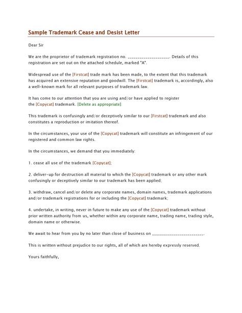 30 free cease and desist letter templates templatearchive