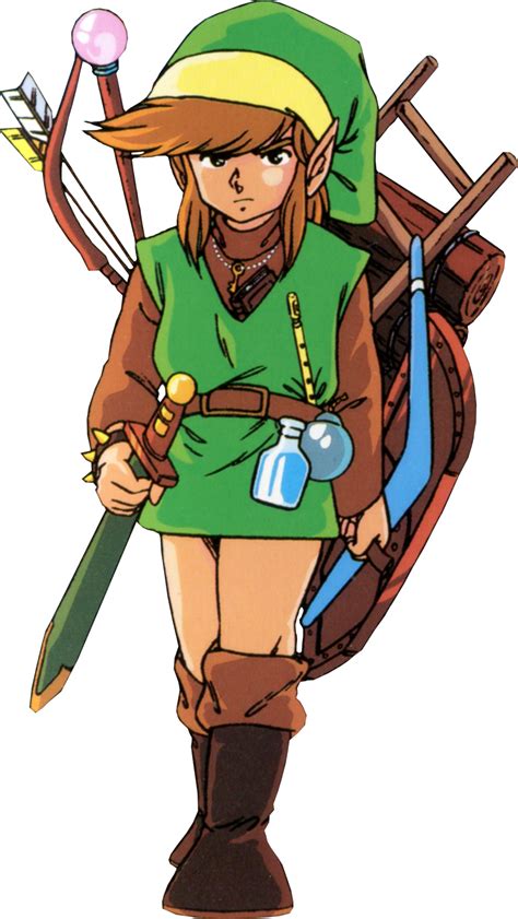 Link And His Items From The Legend Of Zelda Nesfamicom