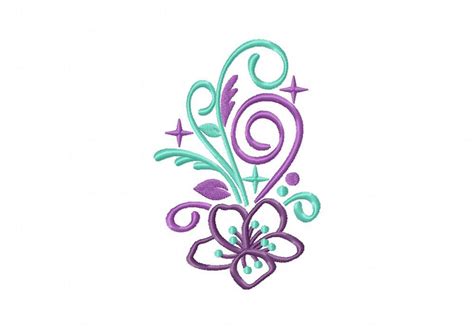 Flower Sparkles Machine Embroidery Design Daily Embroidery