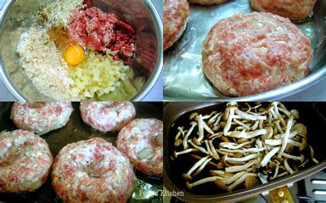 Add ketchup and worcestershire sauce in the pan after hamburgers are removed. Peng's Kitchen: Japanese Hamburg Steak I (Mushroom Sauce)