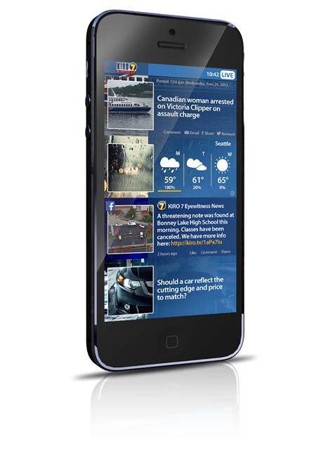 KIRO 7 iPhone app reimagine on Behance