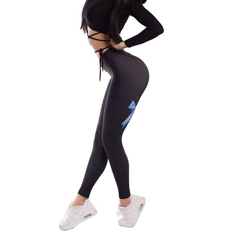 Buy Women Fitness Sports Yoga Pants Gym Bow Printed