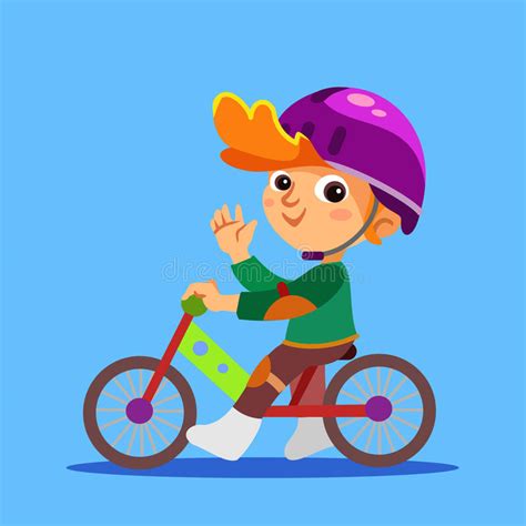 Bike riding kid drawing bicycle boy child vector cartoon illustration royalty dreamstime. Happy Little Boy Riding Balance Bike. Stock Vector ...